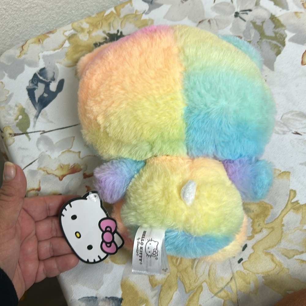 New with tags Hello Kitty 9" Rainbow Sherbet Plush toy collectible - Picture 6 of 8